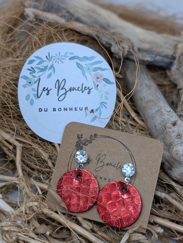 Boucles d&#039;oreilles Anti Gaspi rouge ag055