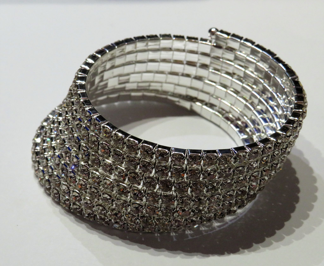 7 row Rhinestone bangle