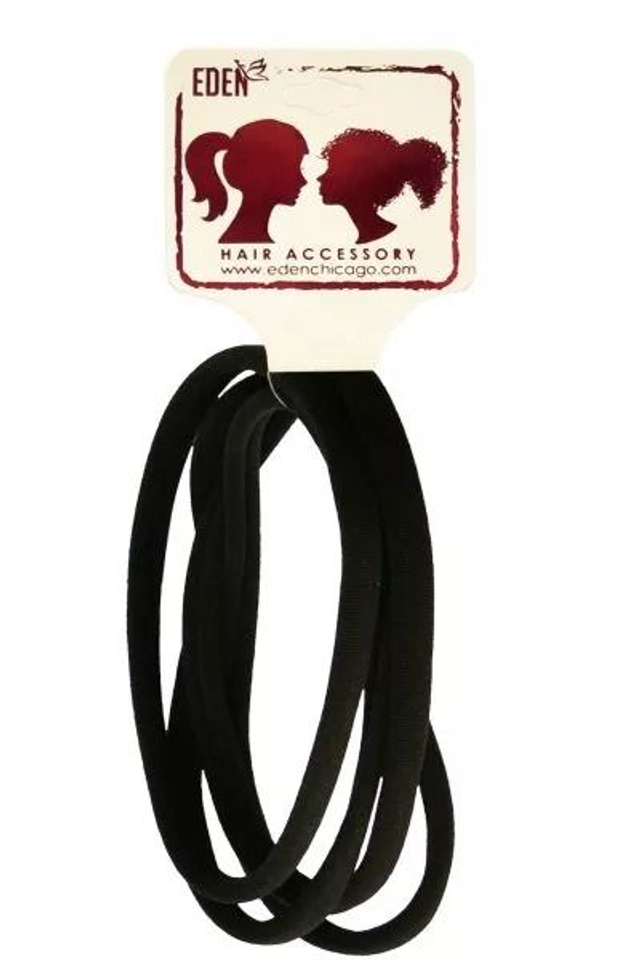 EDEN: NYLON PONYTAIL HOLDER 35CM - BLACK (64351)