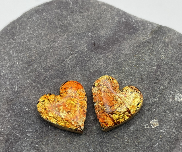 Golden embers studs