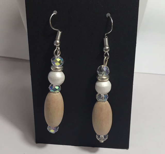 Brown Wood Earrings-BWE1980