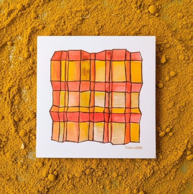 Encre et aquarelle - Madras - Repli - reproduction