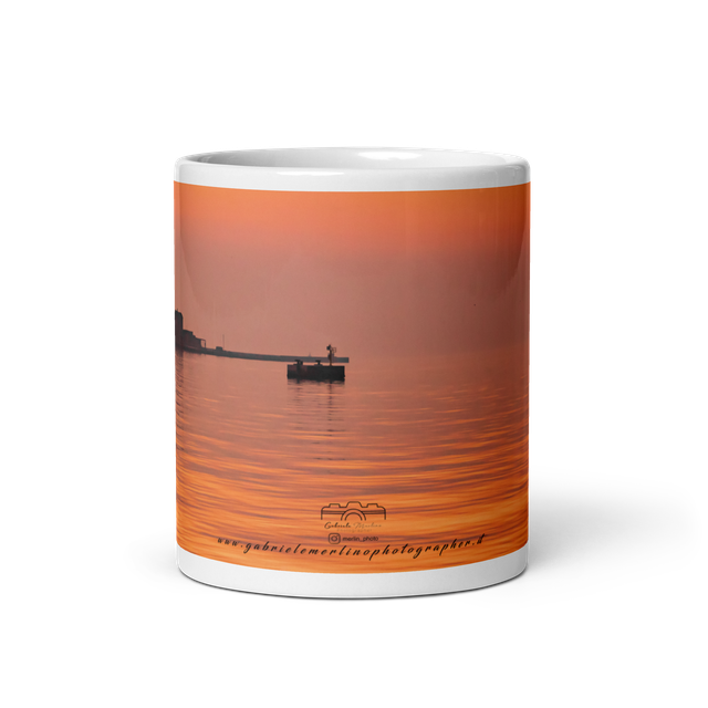  Tazza bianca lucida sunset Trieste 