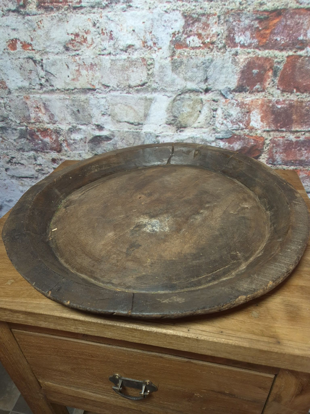 Chapati schaal, oud hout - L