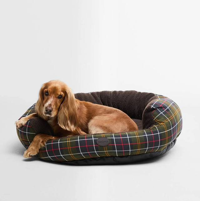 Barbour Snuggle Dog Bed 35" Classic Tartan
