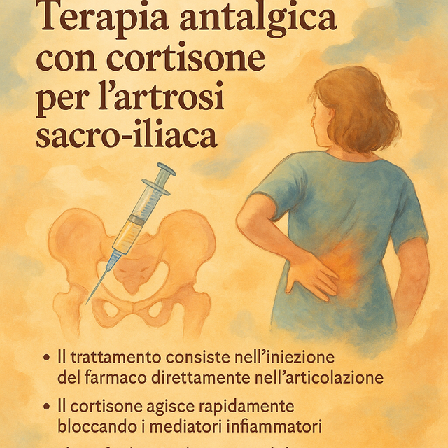 Infiltrazione di Cortisone a scopo antalgico - Sacro iliaca, tendinopatie, artrosi
