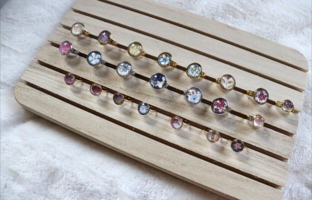 Bagues cabochon enfant