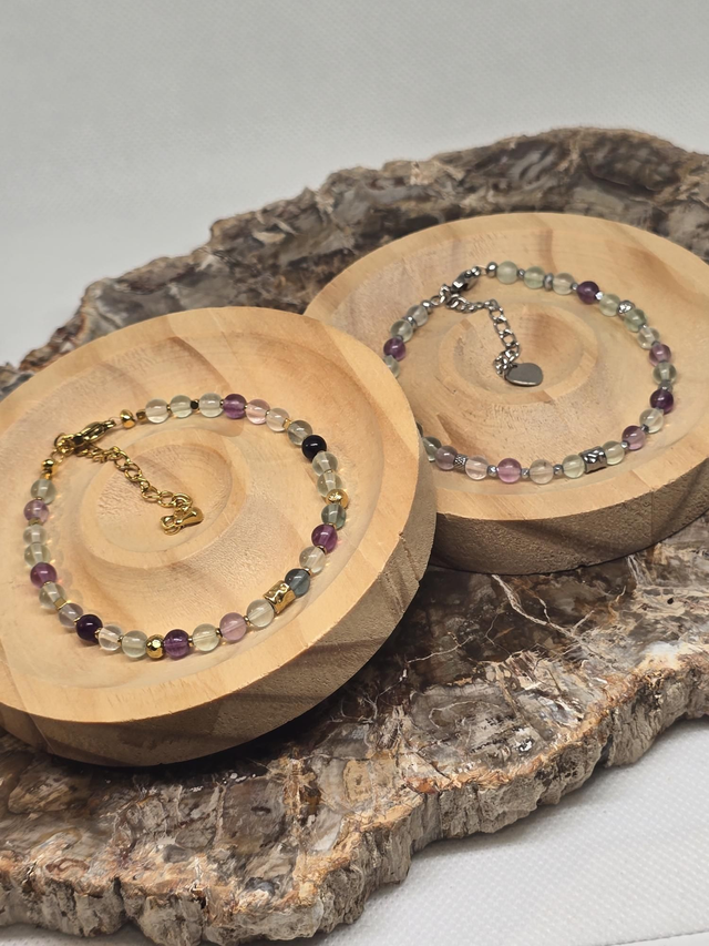 Bracelet Fluorite multicolore 0,4 cm