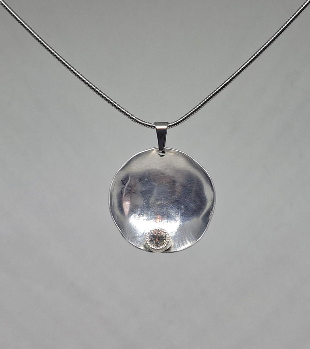 Zirconia Disc Pendant