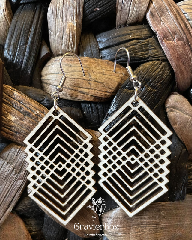 Holzohrringe Naturfantasie #17