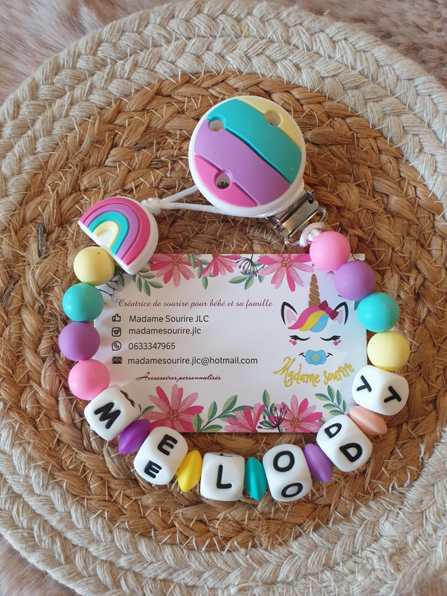 Attache Tétine Arc-en-ciel