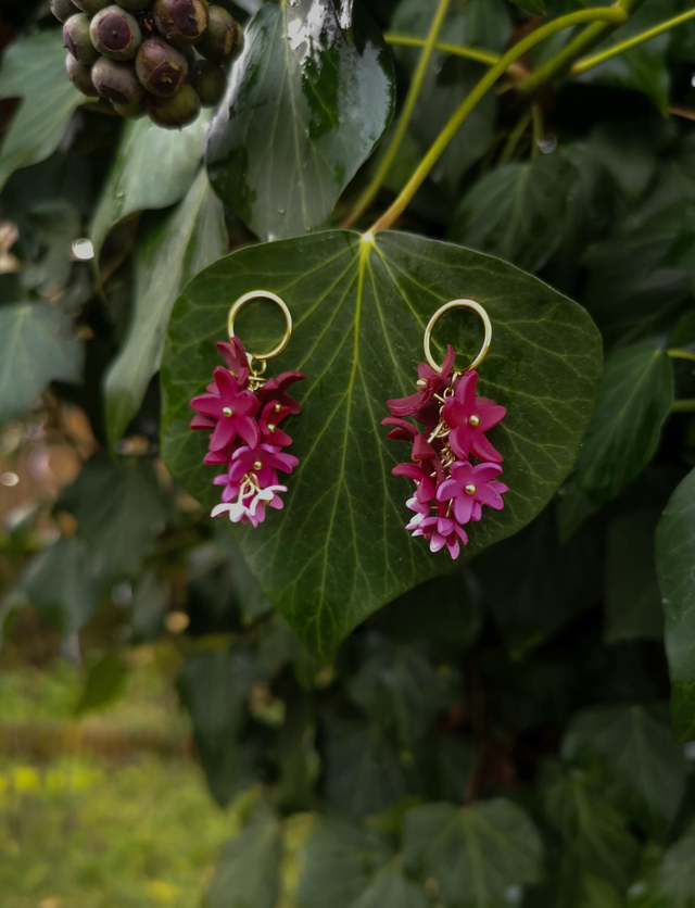 Collection Florale - Boucles d'oreilles Cerise