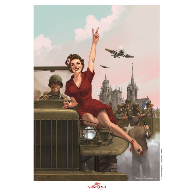 Affiche Evreux 2024 : Ex-libris Romain Hugault A4 limité à 200 ex &amp; signé