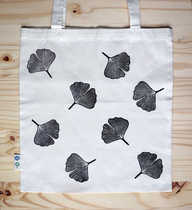Totebag feuille de Ginkgo Biloba