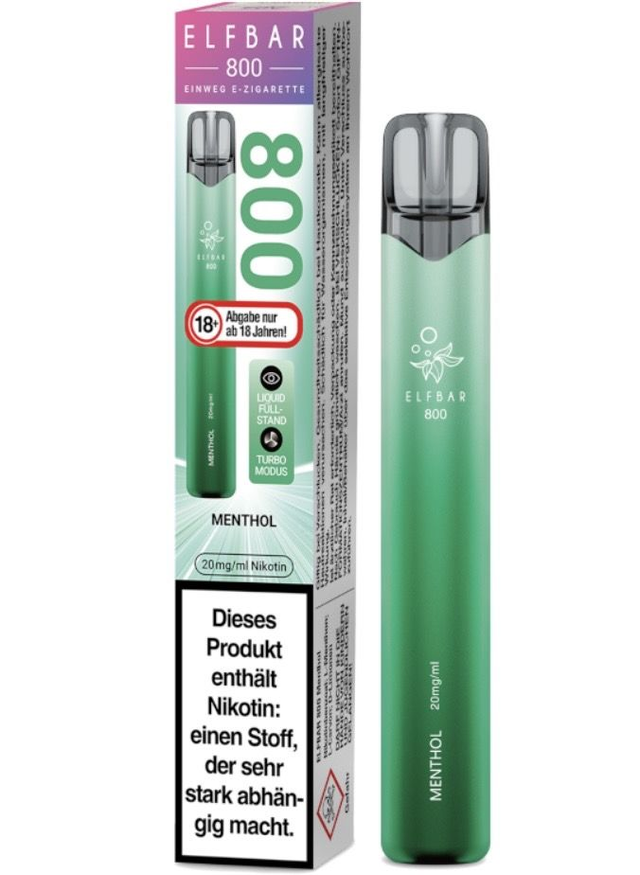 ELFBAR 800 Einweg E-Zigarette – Menthol | 20 mg