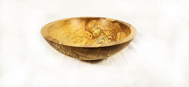 MA49 Medium Bowl in Spalted Silver Birch by Meyrick Ames, 25x11cm Wood