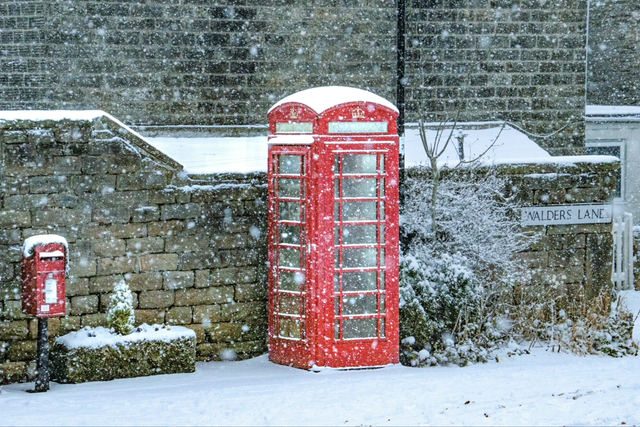 "Snow at Bolsterstone Telephone Box" Print   