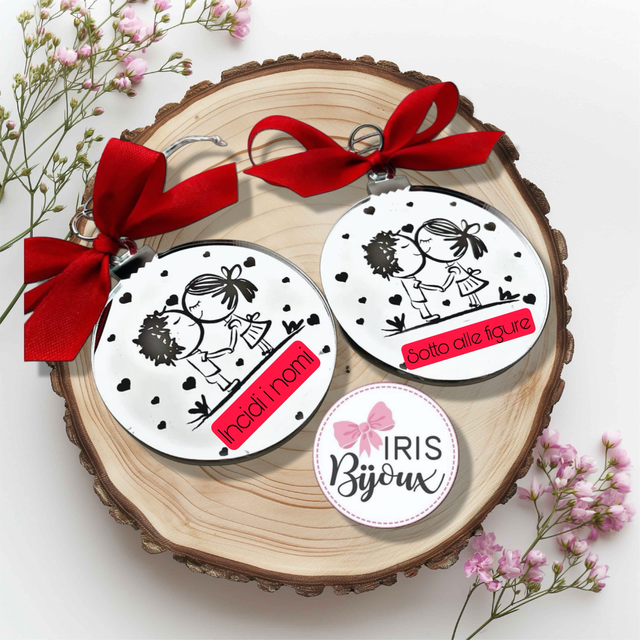 Decorazione natalizia innamorati 