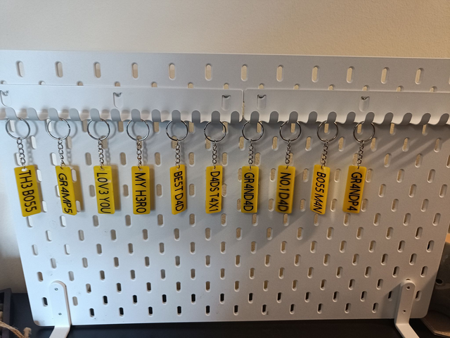 Personalised Number Plate Keyrings 