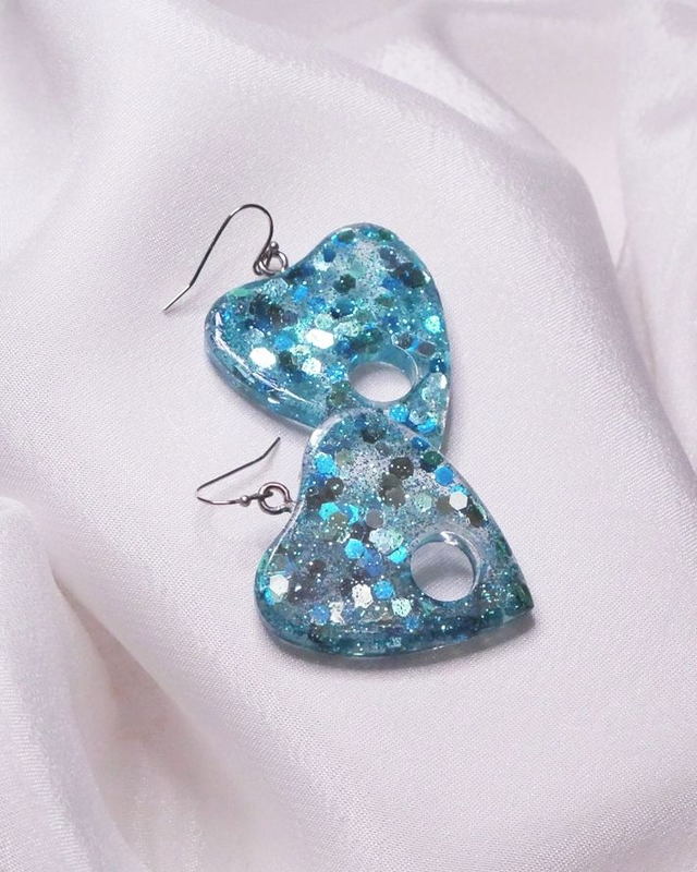 Boucles Blue hearts (D)