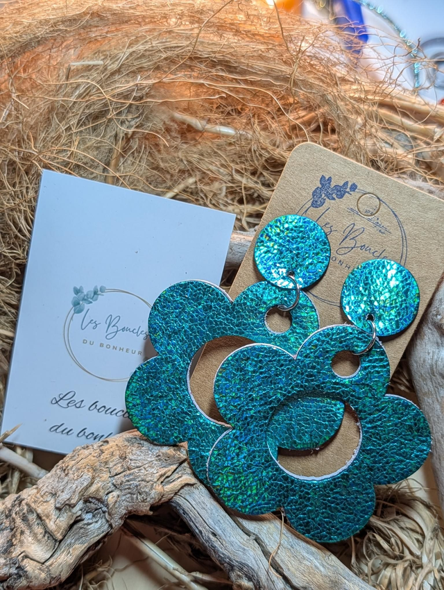 Boucles d'oreilles Sonia turquoise sa012