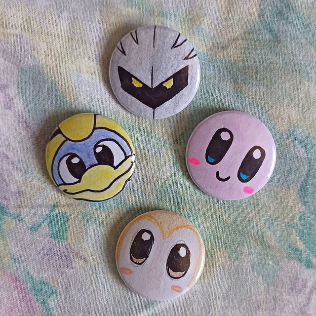 Handmade Kirby buttons