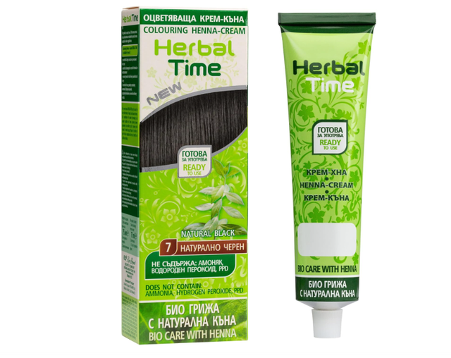 Herbal Time Henna Natural Color Natural Black  7