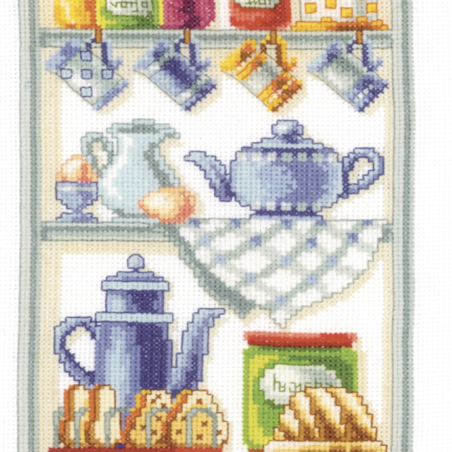  Counted Cross Stitch Kit: Kitchen Shelf by Vervaco