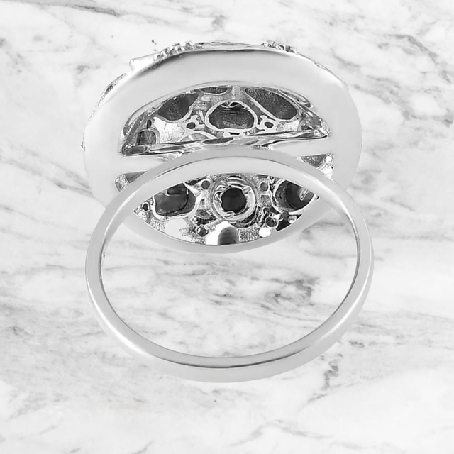 Stunning Natural Polki Diamond & Platinum Filled Ring