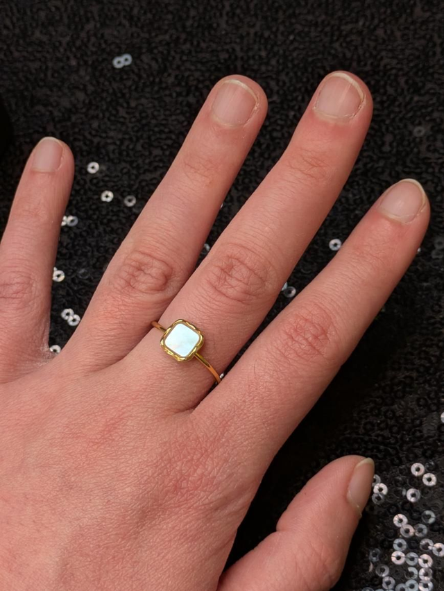 Bague nacre carré 2