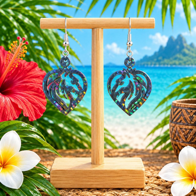 Boucles d'oreilles holographique 