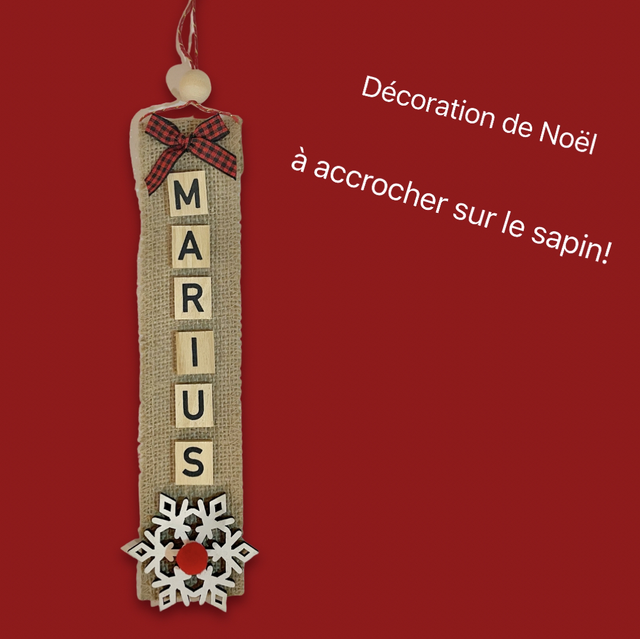 Décoration de Noël “Prénom” 
