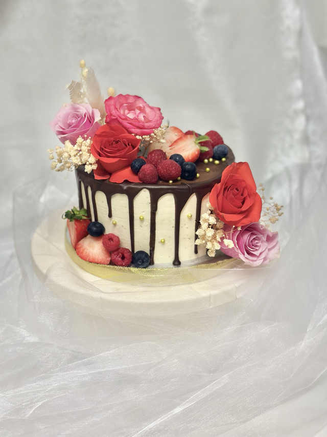 Chocolate Drip Birthday Cake
