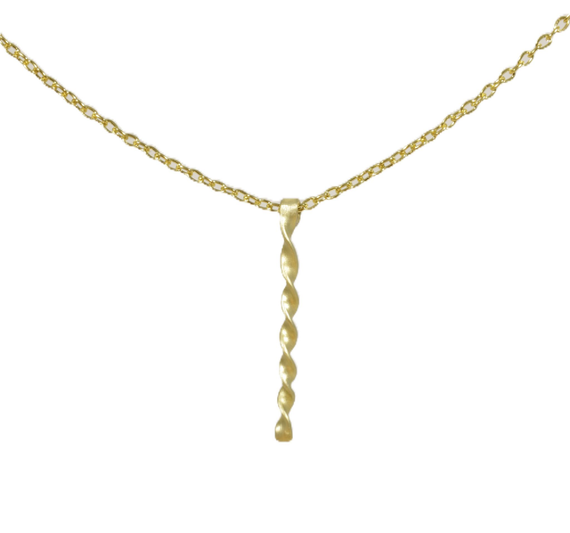 "Gold" Twisted Pendant