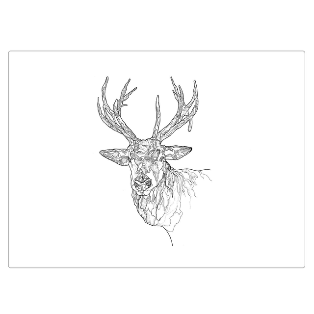 B&amp;W A3 print - stag