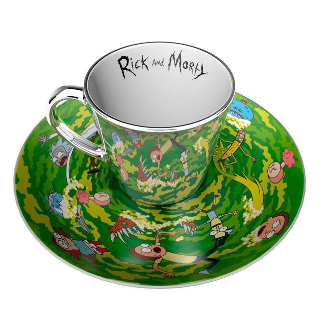 Rick and Morty: Mirror Mug and Plate Set