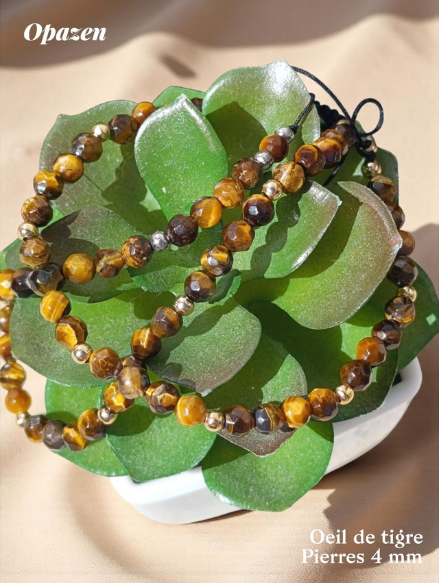 Bracelets Oeil de tigre facetté