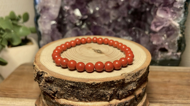 Bracelet JASPE ROUGE 6mm