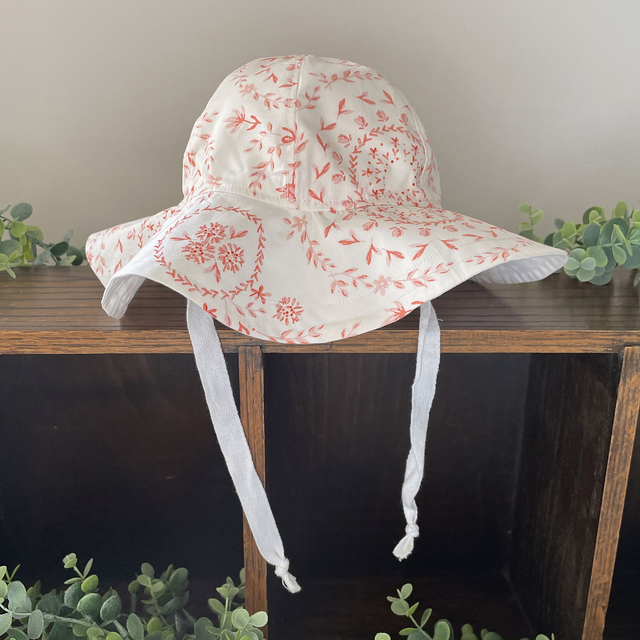 Peach Floral Sunhat