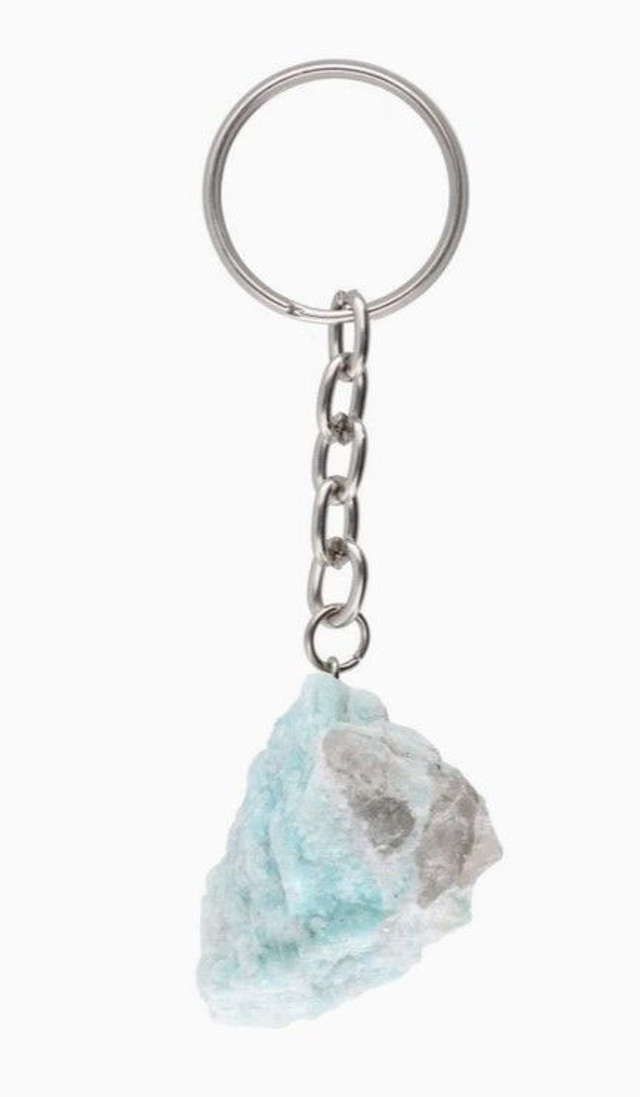 Amatsoniitti avaimenperä (raakakivi) 