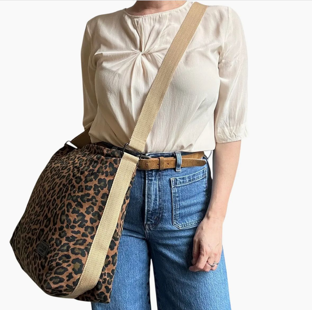 Brown Leopard Messenger Bag