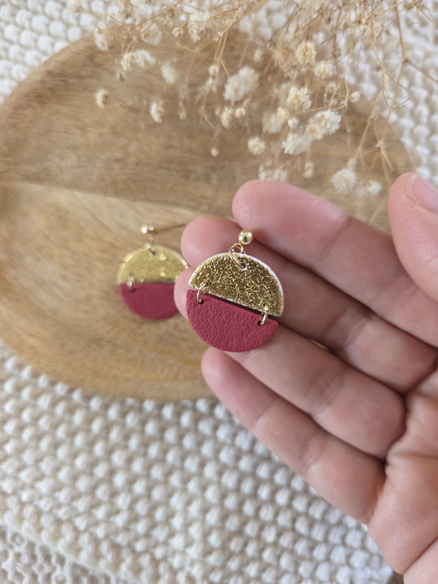 Boucles d'oreilles Louise coloris Cerise