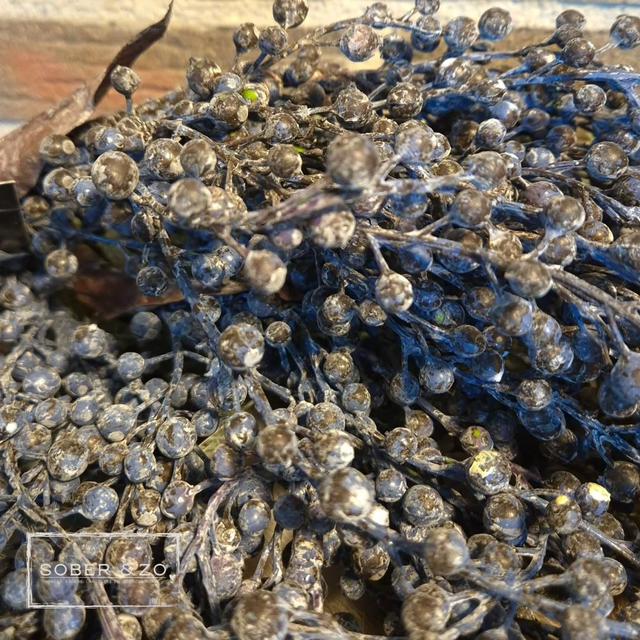 Dadeltak kunst XL, zwart/blauw