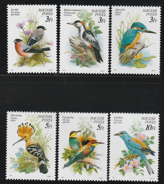Hungary 1990 Birds set MNH