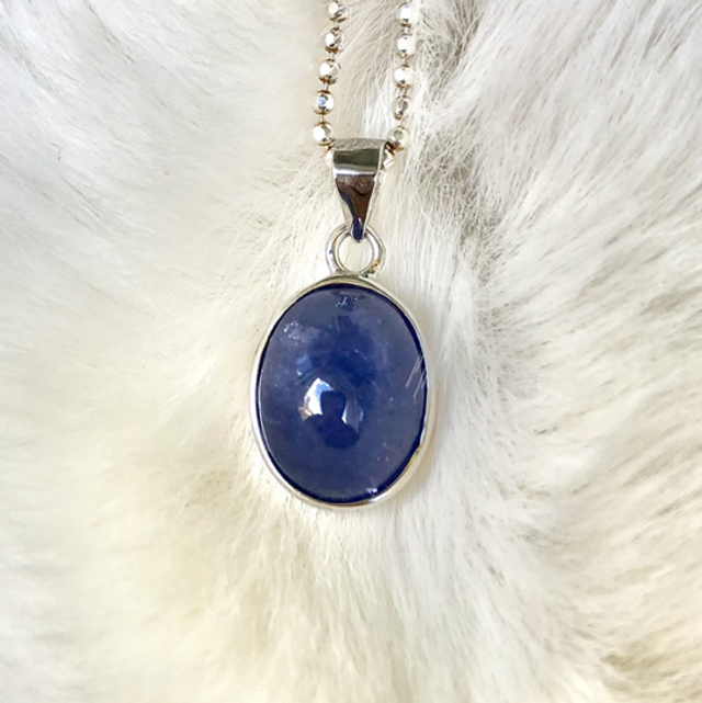 Pendentif en argent et Tanzanite