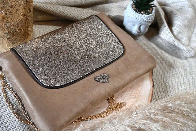 ✨MELITA ✨ Duo sac pochette suédine Beige – Élégance et Charme ✨
