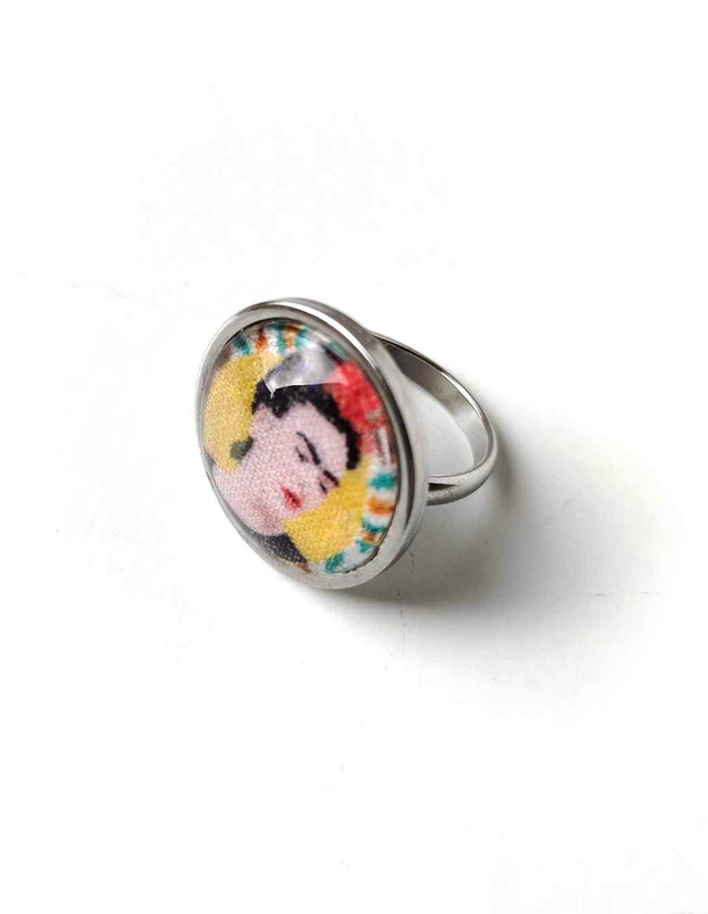 Bague Upcyclée Chute de tissu Recyclée - Frida Kahlo