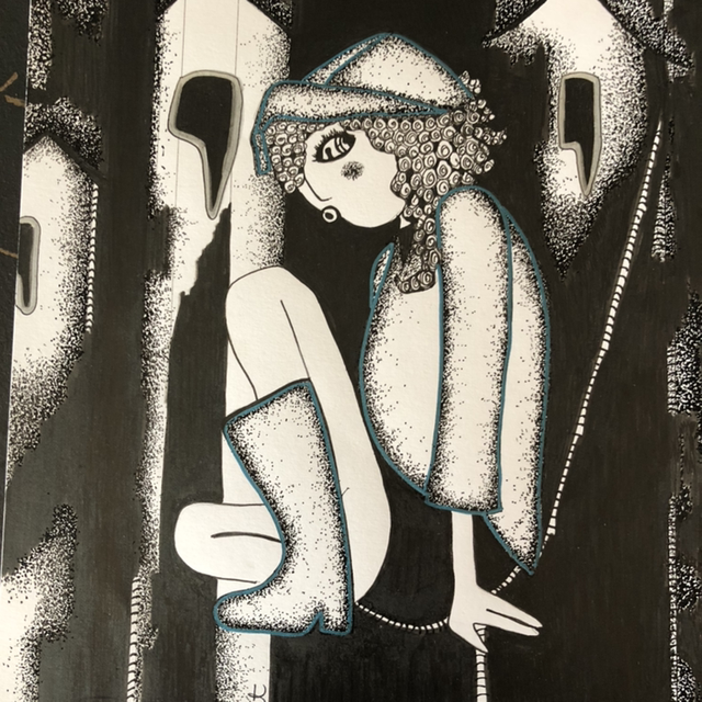 refuge - 21 x 30 cm - encadrement 