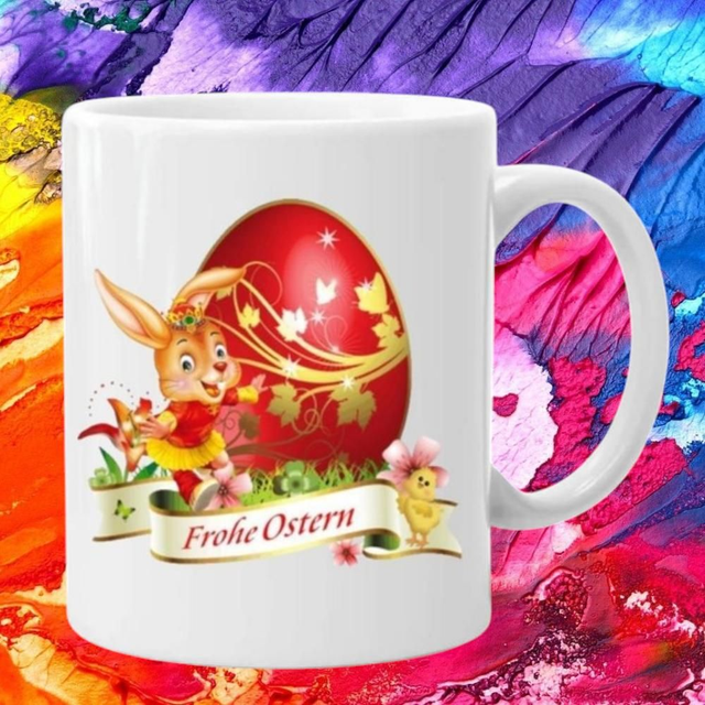 Kaffeebecher Frohe Ostern 