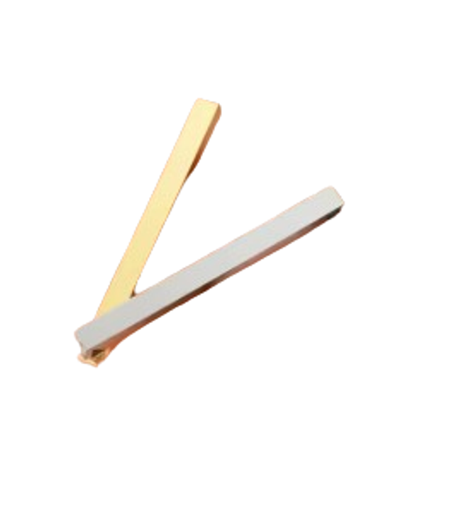 Pendentif bâton personnalisable en acier inoxydable or ou argent  – gravure texte ou date  